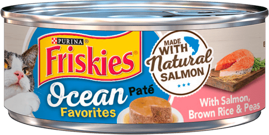 Friskies Ocean Favorites Paté With Salmon, Brown Rice & Peas